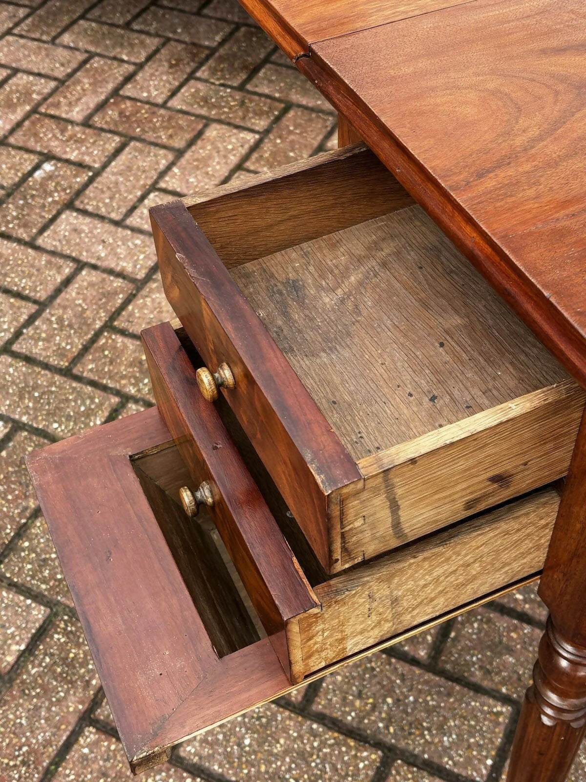 Victorian Mahogany Lamp/ Sofa Table. Drop Sides, With A Drawers & Cupboard
