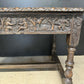 19th Century Carved Oak Table having drawers