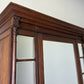 Wardrobe Antique French Style Oak Mirrored Two Drawers Carved Armoire LOT 6541