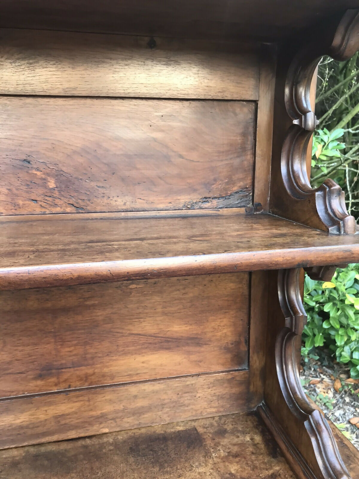 Antique Victorian Burle Walnut Veneer Chiffonier Dresser Server Buffet Sideboard