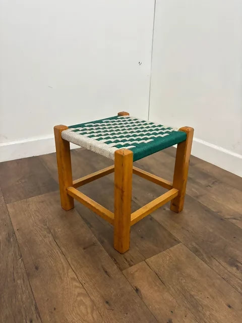 Vintage Oak Framed Stool