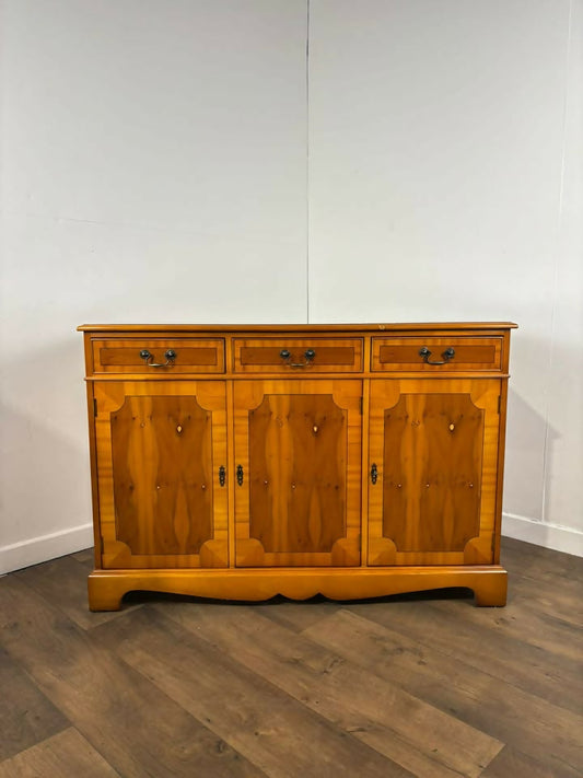 Reproduction Yew Wood Sideboard