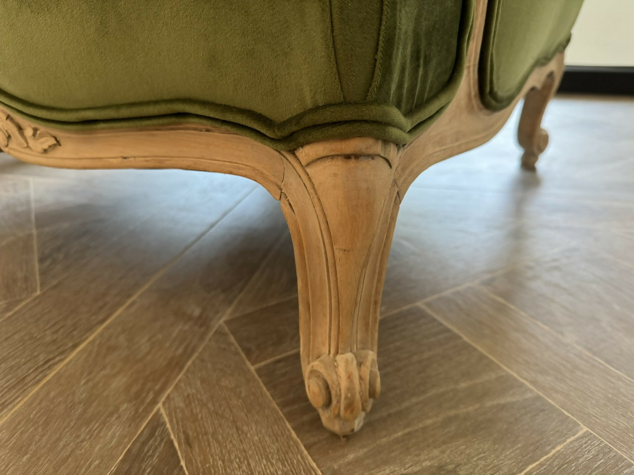 Extremely Comfortable Pair French Wing Back Arm Chairs