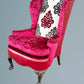 Oak Queen Anne Style Wing Chair