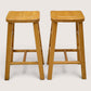 Pair Of Breakfast Bar Stools 66cm Seat Height Vintage Beech FREE UK Delivery*