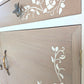 Elegant Vintage Taupe Cabinet Sideboard with Queen Anne Legs