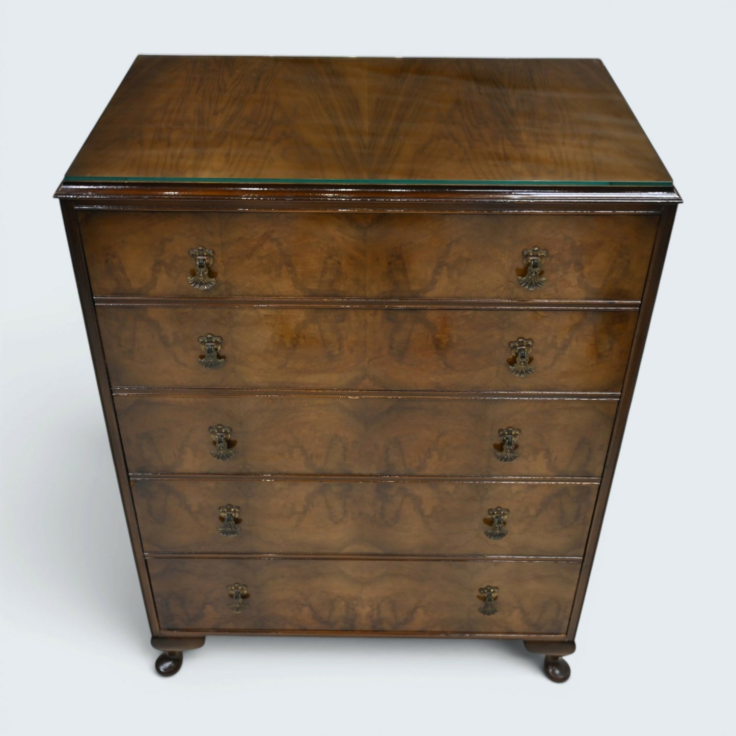Chest of 9 Drawers Queen Anne Style Legs F. Wrighton & Sons FREE UK Delivery