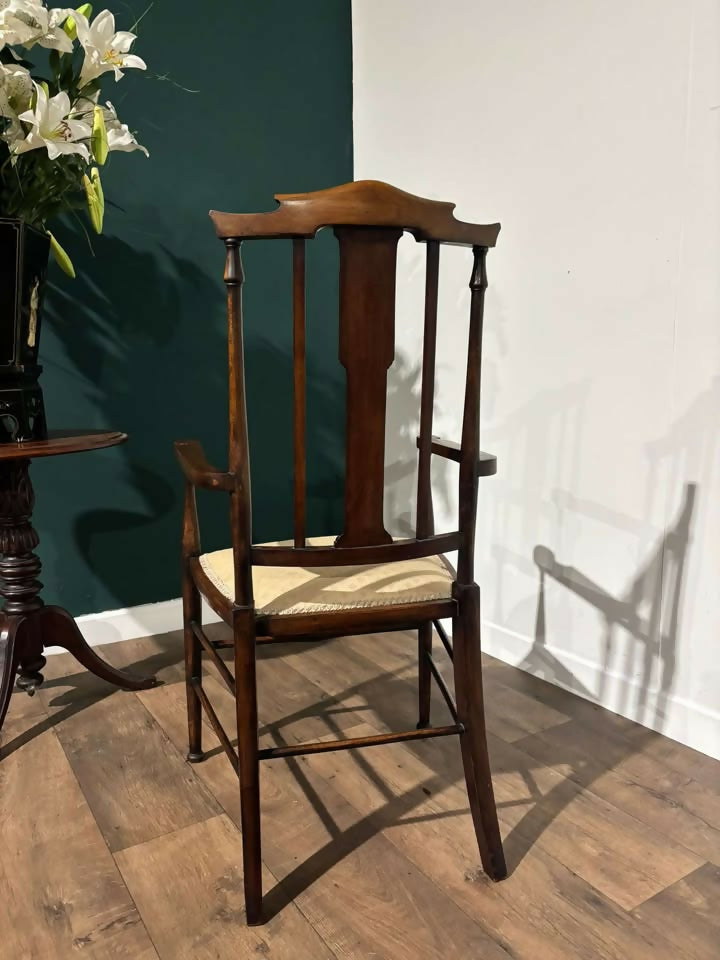 Edwardian mahogany inlaid occasional chair2