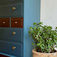 Stag Minstrel Chest of Drawers Upcycled in Two-Tone of Blue