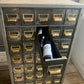 Vintage Industrial Draw Cabinet: Wine Bottle Holder Furniture