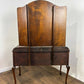 Vintage Walnut Veneered Triptych Mirror Dressing Table
