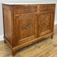 Cabinet Antique French Style Marble Top Oak Sideboard Carved Cupboard LOT 6284