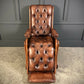 Superb Regency Mahogany & Leather Reclining Armchair