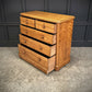 Vintage Victorian Satinwood Chest Of Drawers