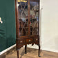 Antique Mahogany Corner Display Cabinet