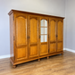 Wardrobe Vintage French Style Oak Five Door Mirrored Carved Armoire LOT 6517