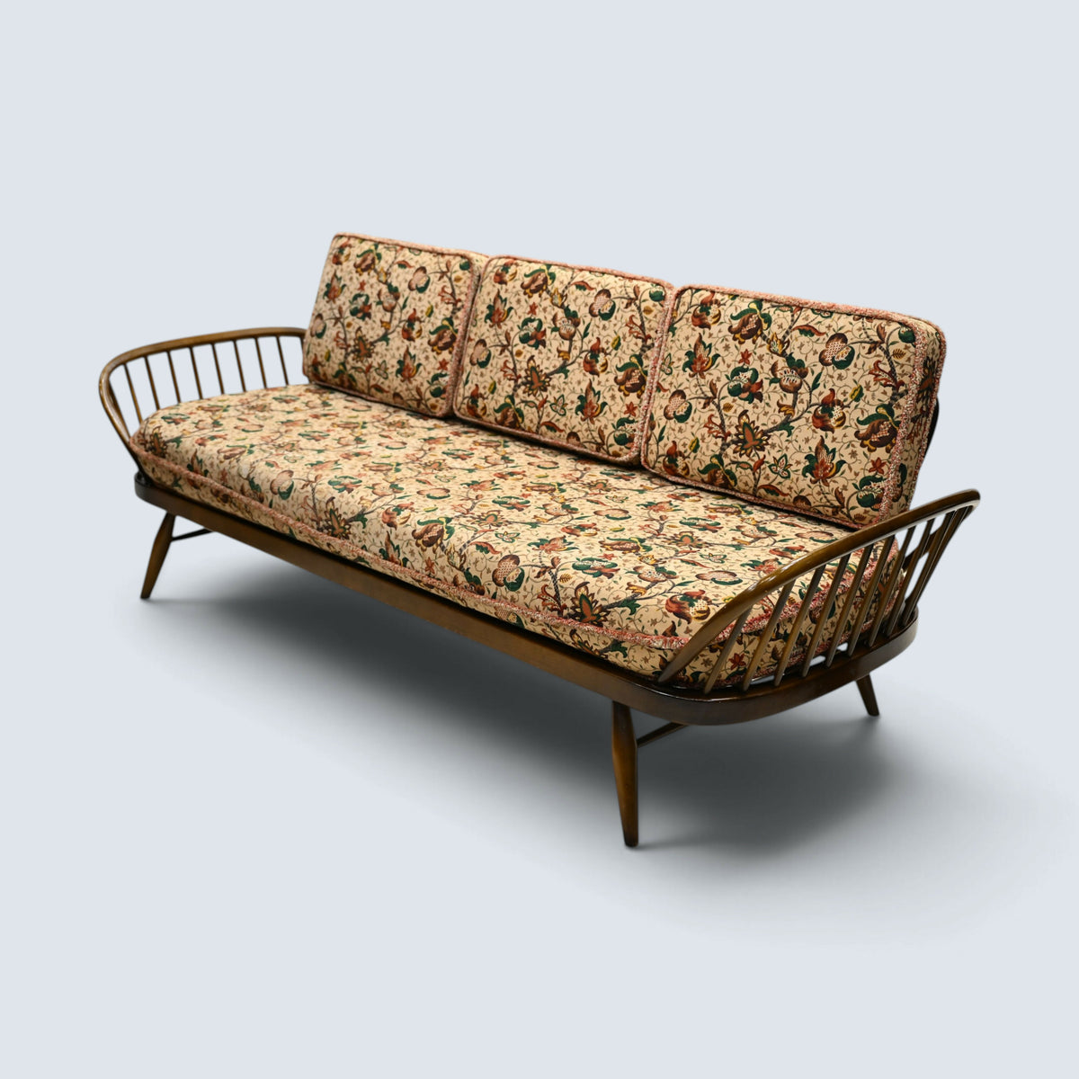 Ercol Studio Couch Day Bed New Webbing Dark Finish Model 355 FREE UK Delivery
