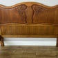 Bed Vintage French Louis XVI Oak Double Bed Frame Carved Headboard LOT 6381
