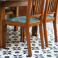 Arts and Crafts Dining Table and Liberty Chairs in Solid Oak with Liberty Fabric