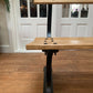 Black Cast Iron Very Heavy Garden Park Bench fully restored Oak Wood