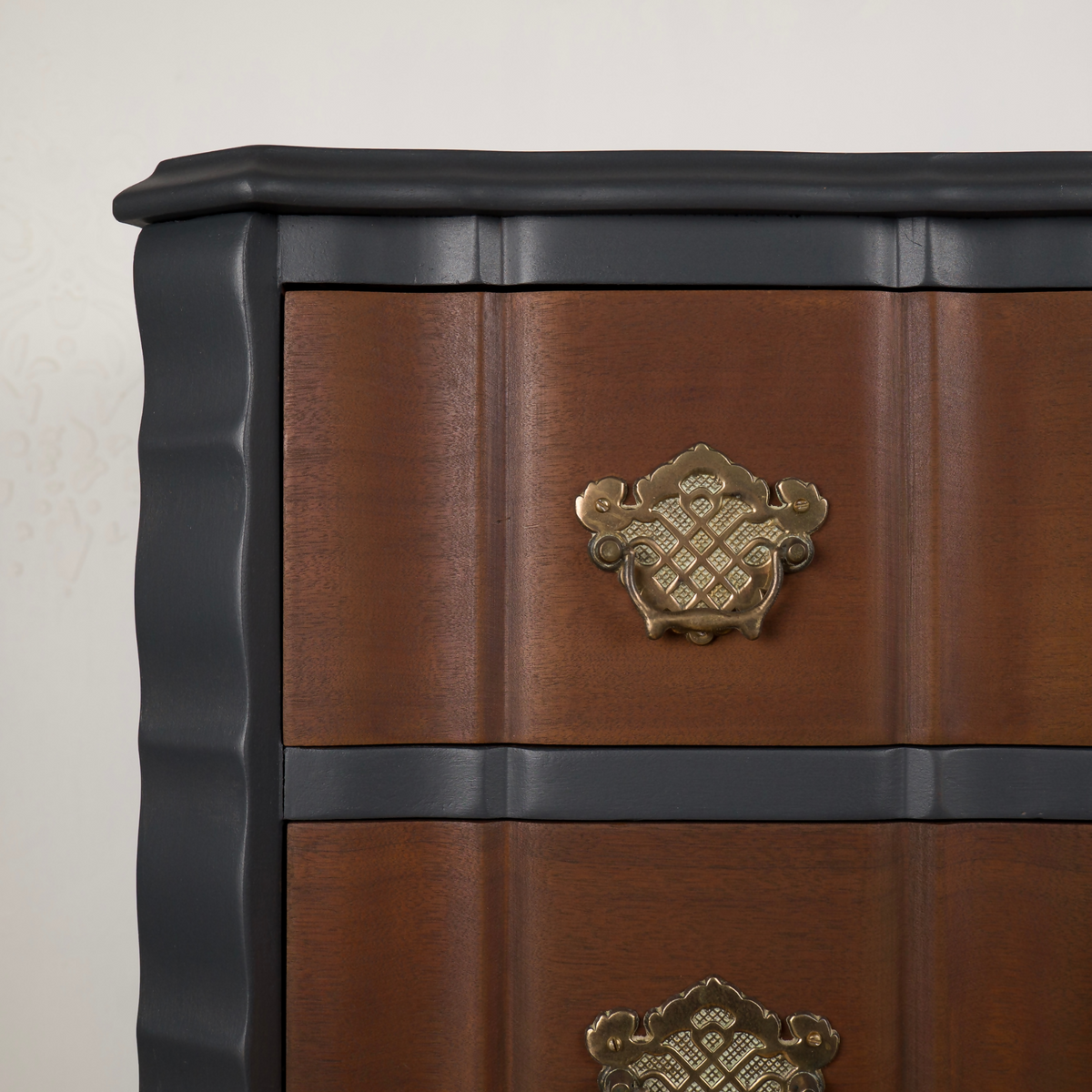Upcycled Vintage Chest of Drawers | Black & Walnut | South African Furniture