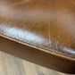 Vintage Brown Leather Button Back Chesterfield Two-Seater Settee