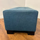 Modern Blue Upholstered Storage Ottoman Bench