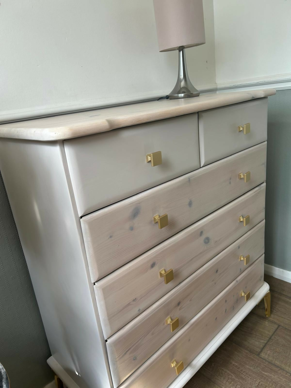 SOLD*SOLD*Newly Upcycled Elegant Solid Pine Chest Of Drawers