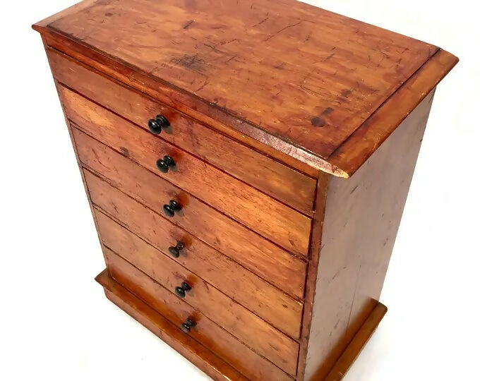 Antique Specimen Collectors Cabinet Chest of Drawers By James Gardner
