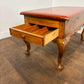 Vintage Leather Top Sewing Box - Stool