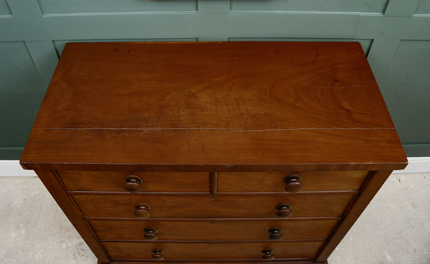 Victorian Mahogany Chest of Drawers - 2 Over 3
