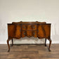 Vintage Queen Anne Style Figured Walnut Sideboard