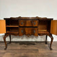 Vintage Queen Anne Style Figured Walnut Sideboard2