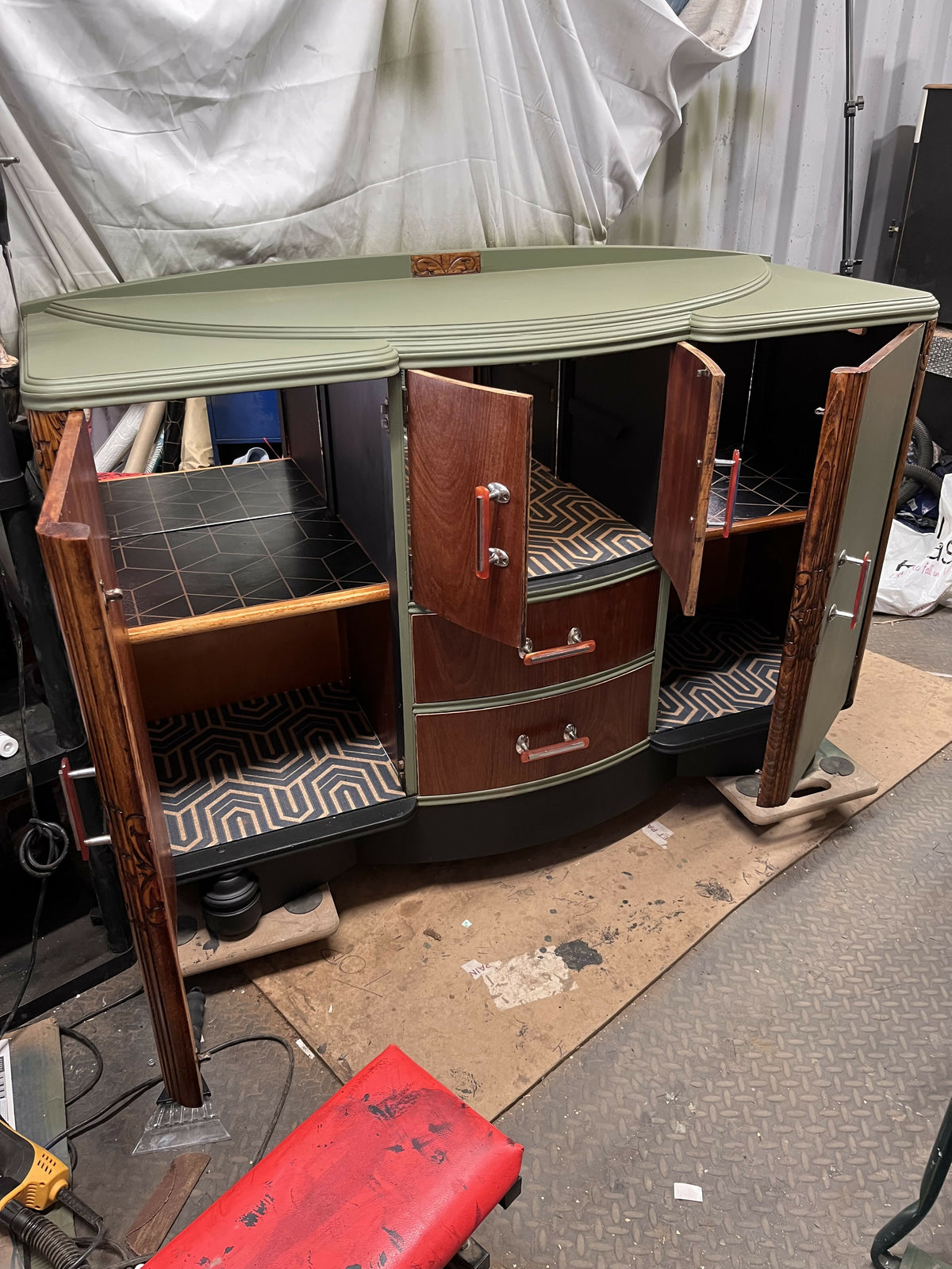 Art deco cocktail cabinet