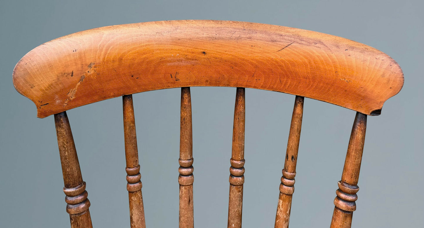 Antique English Windsor Armchair Stamped WMW