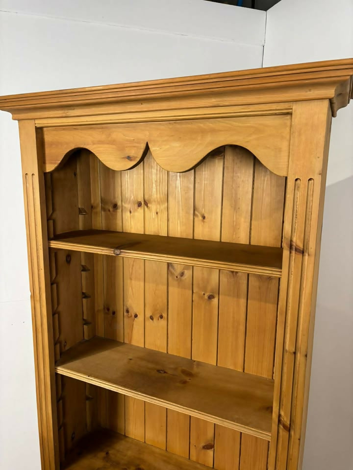 Modern Solid Pine Waxed Bookcase