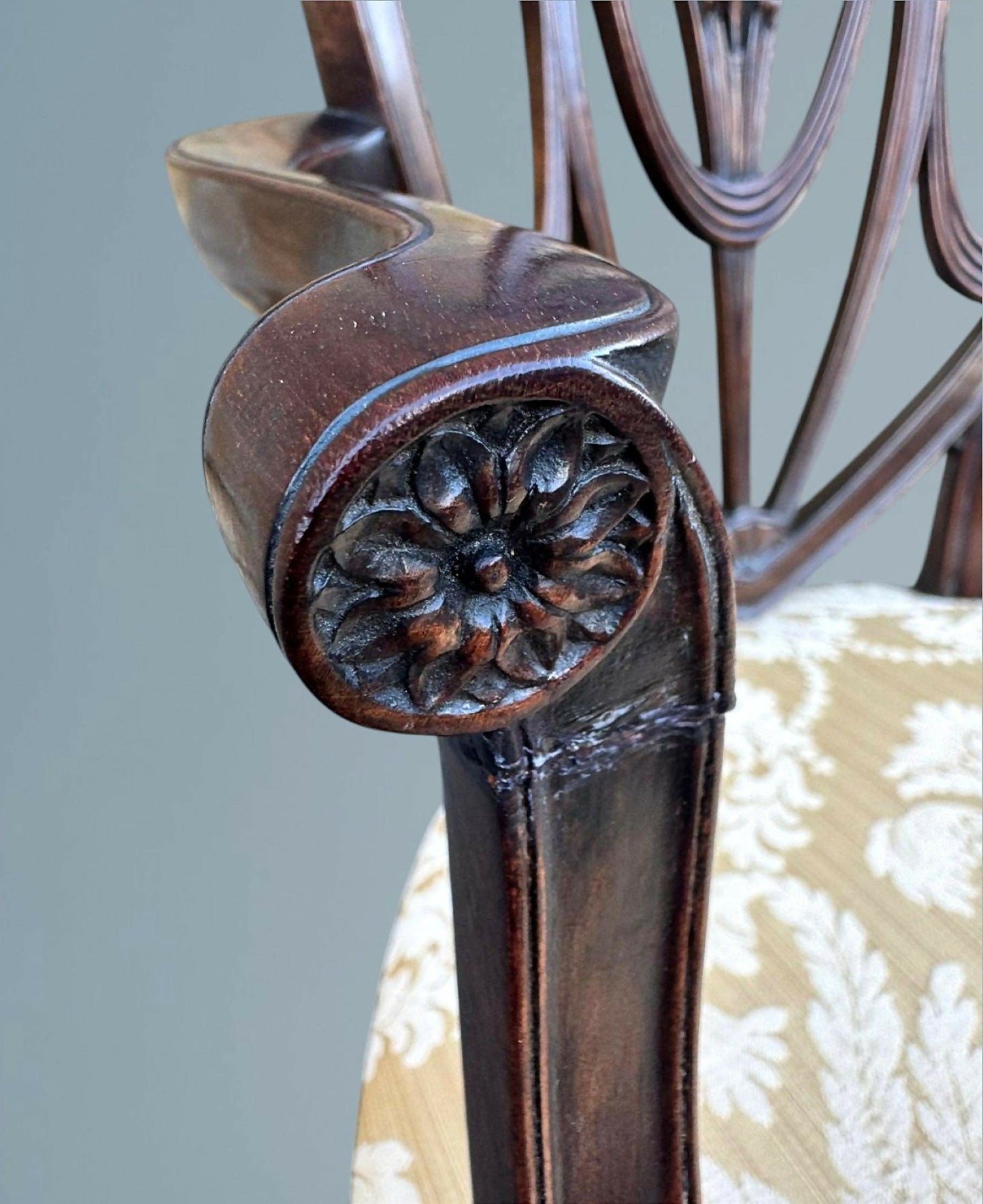 Hepplewhite Style Mahogany Armchair / Desk Chair