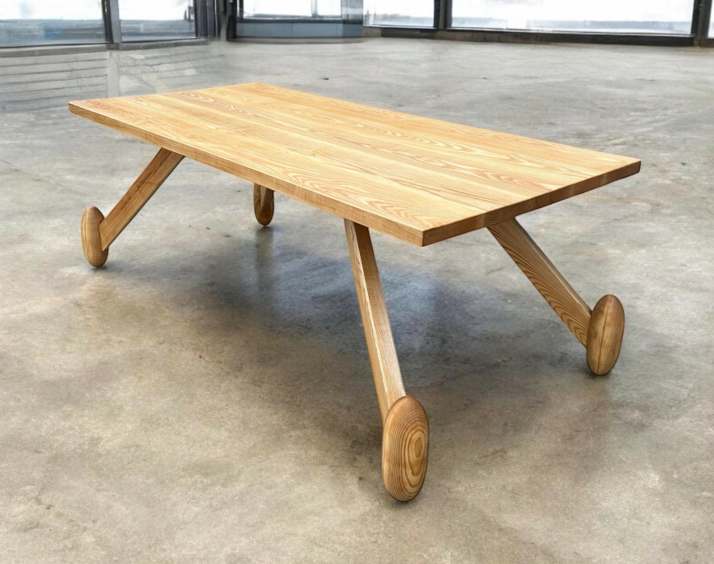Solid Ash dining table by Matthew Stanwix