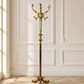 Standing Coat Hanger Vintage French Style Brass Ornate Coat Rack LOT 6453