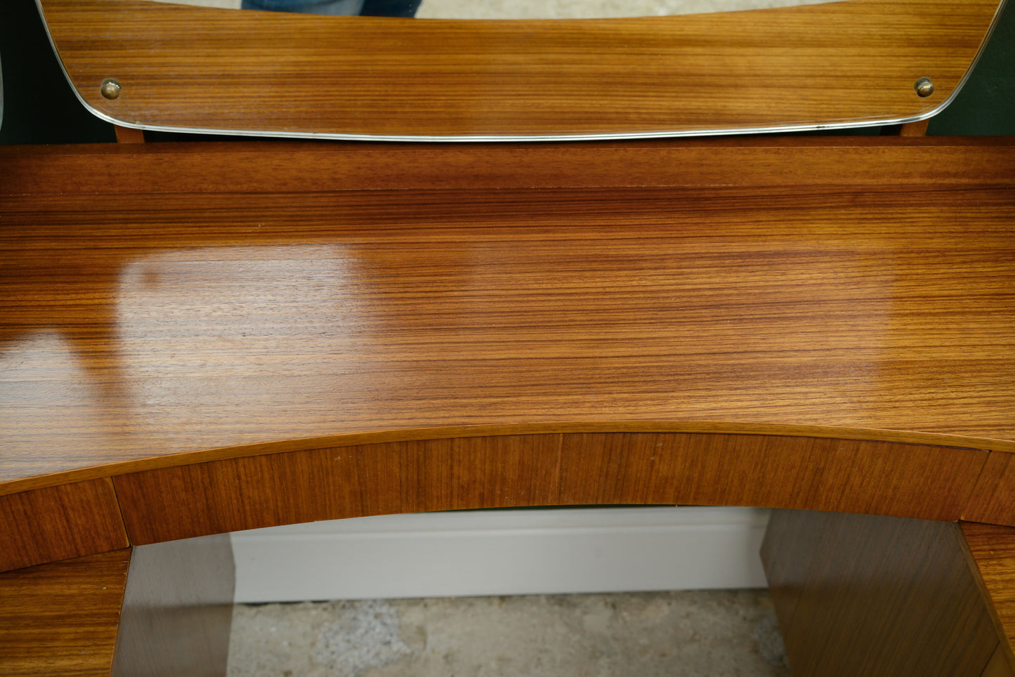 Mid Century Teak Dressing Table with Mirrors - Lebus Link - 1960s