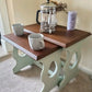 Vintage Upcycled Solid Oak Tudor Style Nesting Tables