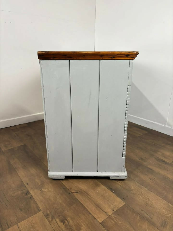 Victorian Pine Three Drawer Painted Chest with Stripped Top