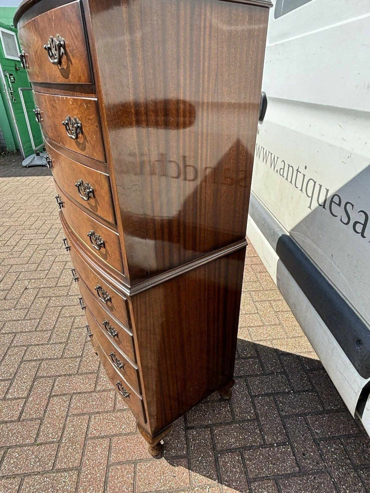 Vintage Tall Chest Of Drawers, Splits In 2 Pieces For Easier Transportation.