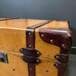 English handmade luxury leather trunk - hand dyed - steamer style