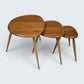 Ercol Pebble Nest Of Tables Ercol's Light Finish Good Condition Free Delivery
