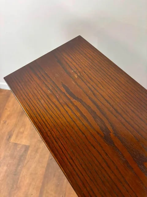 Vintage Dark Oak Open Bookcase by Jaycee – Made in England