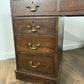 Victorian Oak Twin Pedestal Kneehole Desk