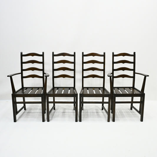 4 Ercol Dining Chairs Model 715(A) Ladder Back Inc 2 Carvers FREE UK Delivery*. SBR10001/2301E