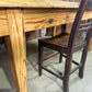Antique Large Rectangular Long Pine Refectory Dining Table, C 1900. L300