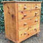 Vintage Victorian Tall Pine Chest Of Drawers